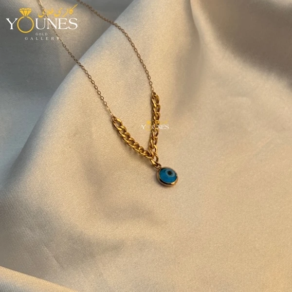 تصویر دوم گردنبند کارتیر چشم طلا